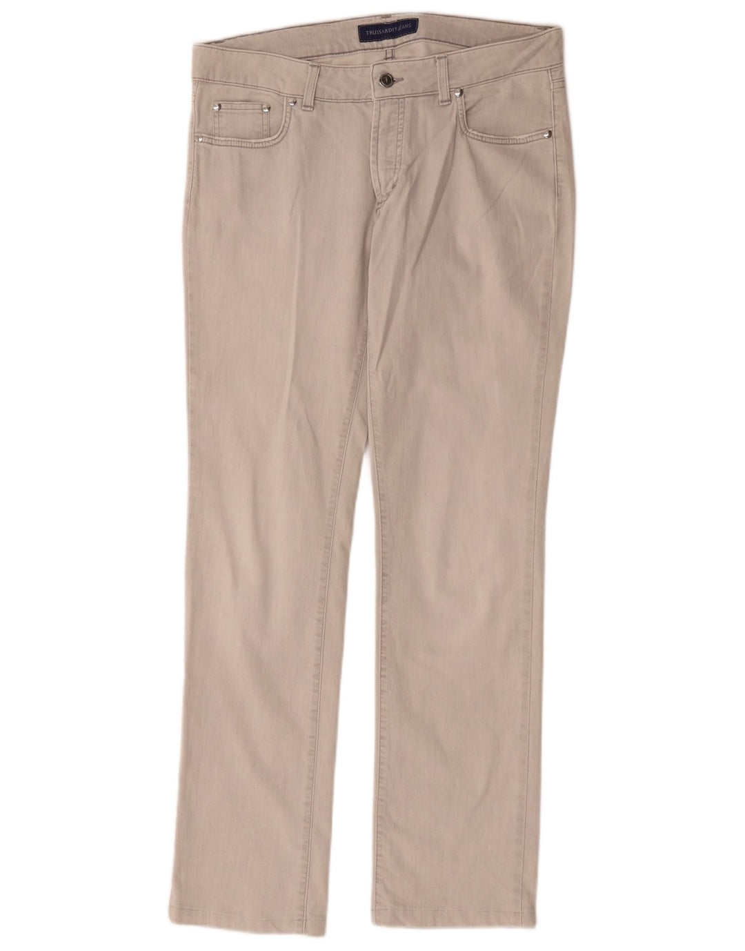 Damskie jeansy Trussardi W30 L30 Szara bawełna