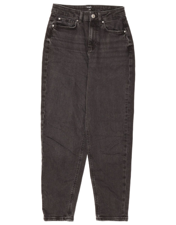 MARKS & SPENCER Damskie jeansy zwężane UK 8 Small W26 L26 Szara bawełna