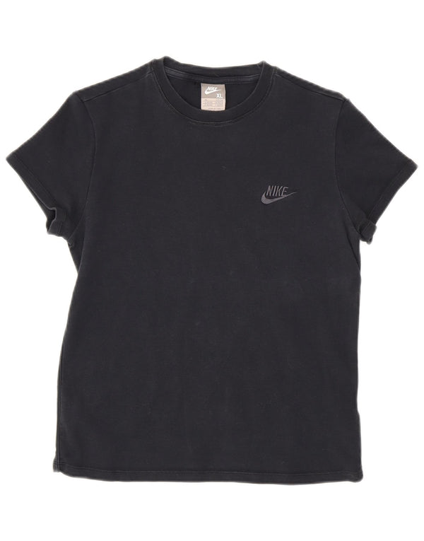 T-shirt damski Nike Top UK 16/18 XL, granatowy, bawełniany