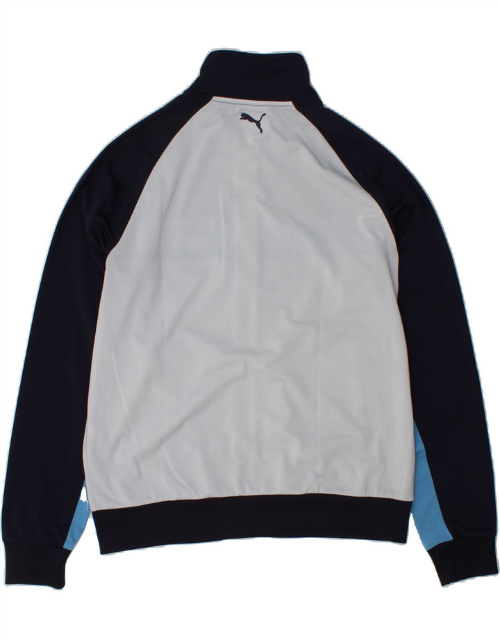 PUMA Mens Tracksuit Top Jacket Large Blue Colourblock Polyester Vintage Puma and Second-Hand Puma from Messina Hembry 