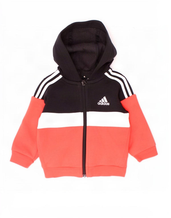 Adidas Baby Boys Sweter Zip Hoodie Sweter 3-6 Miesięcy Wielobarwny Kolorblokowy