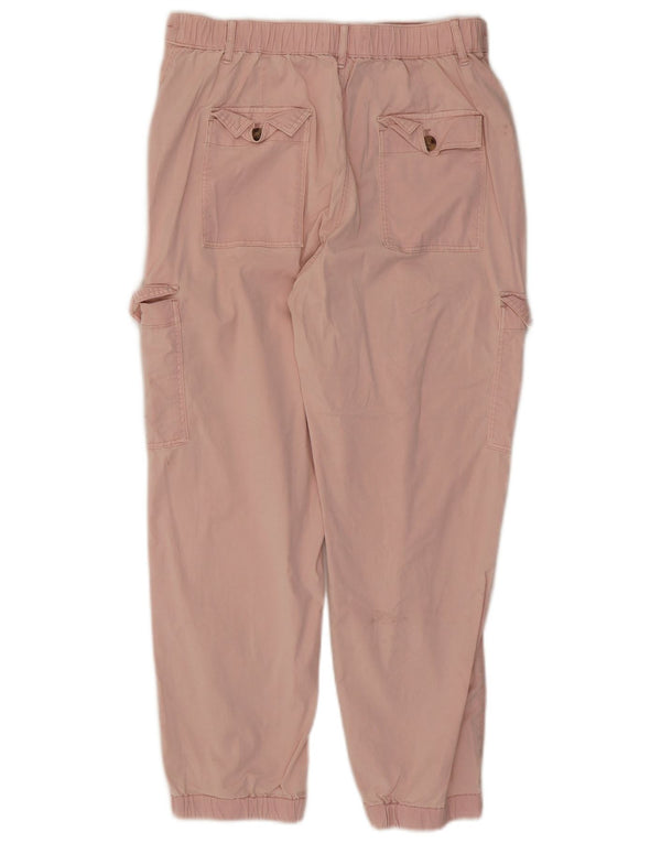Spodnie damskie Marks & Spencer Crop Cargo UK 12 Medium W30 L26 Różowe