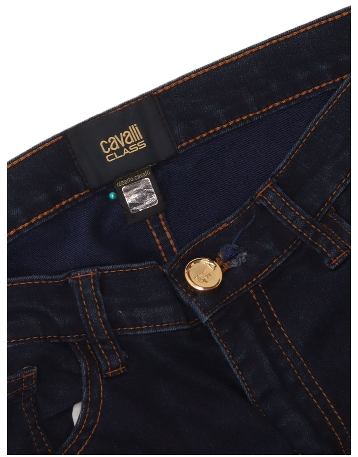 Damskie jeansy Capri Just Cavalli W34 L22 granatowe