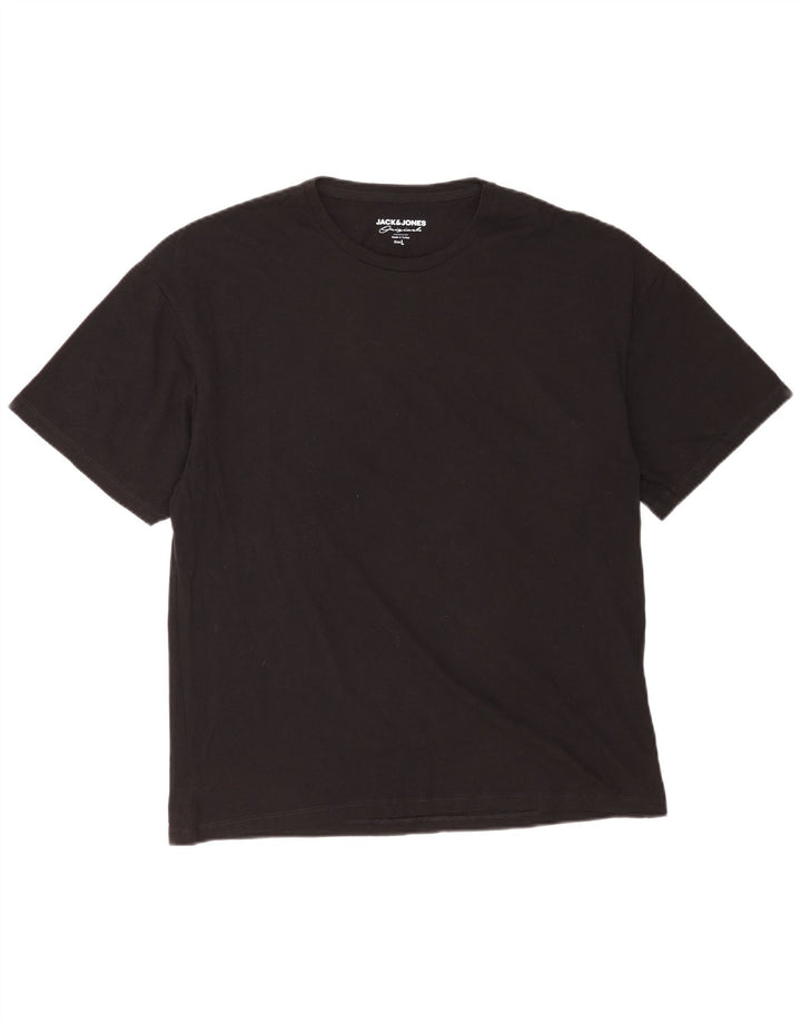 Męski T-shirt z grafiką Jack & Jones, duży, czarny