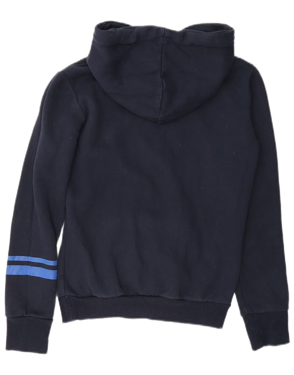 Damski sweter oversize z kapturem Superdry Graphic UK 6 XS, granatowy, bawełniany
