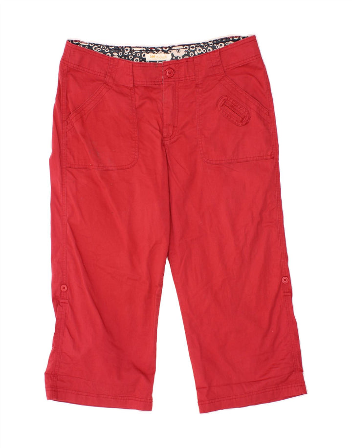 LEE Womens Straight Capri Trousers W32 L21  Red Vintage Lee and Second-Hand Lee from Messina Hembry 