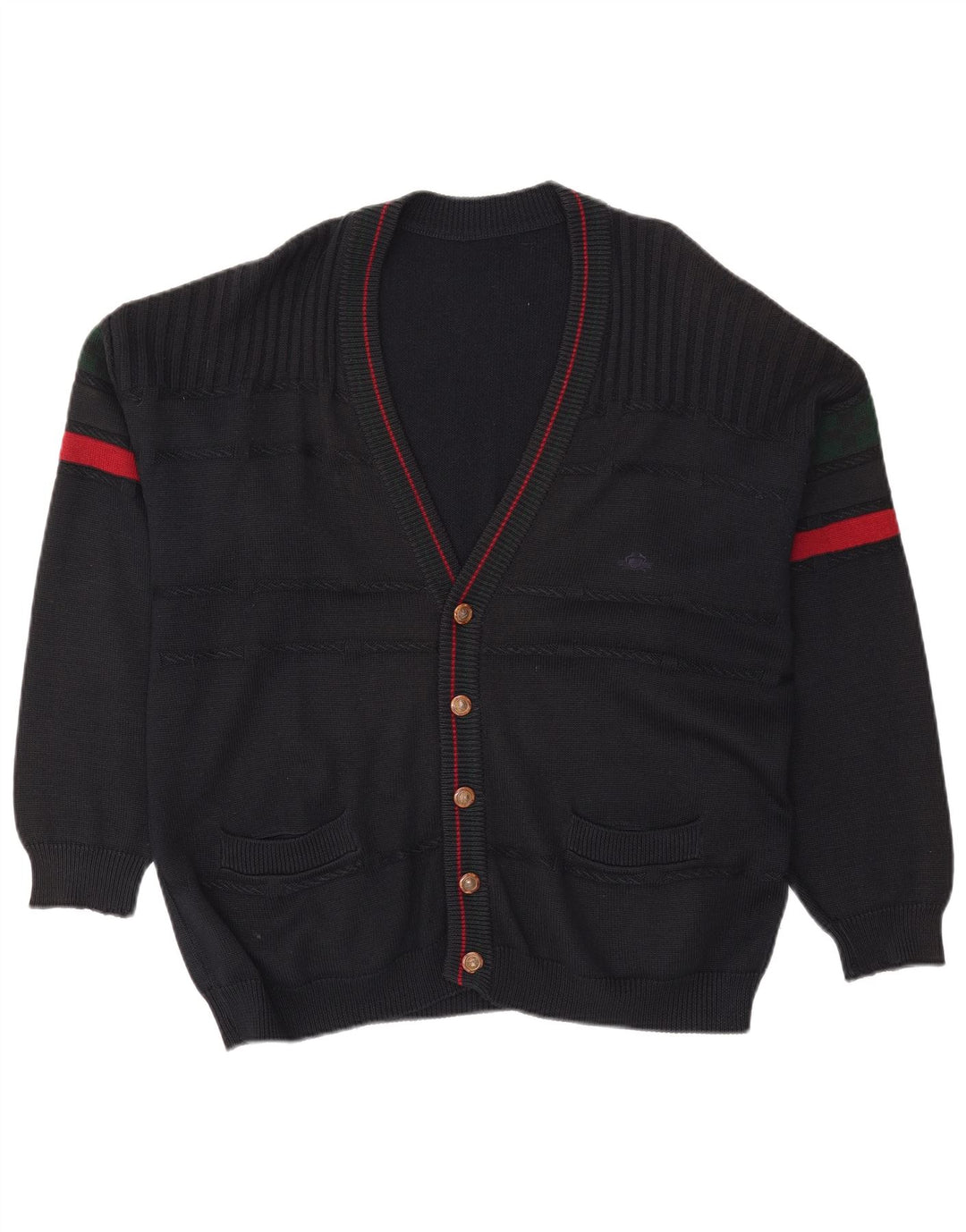 Vintage męski sweter kardigan XL w kolorze czarnym