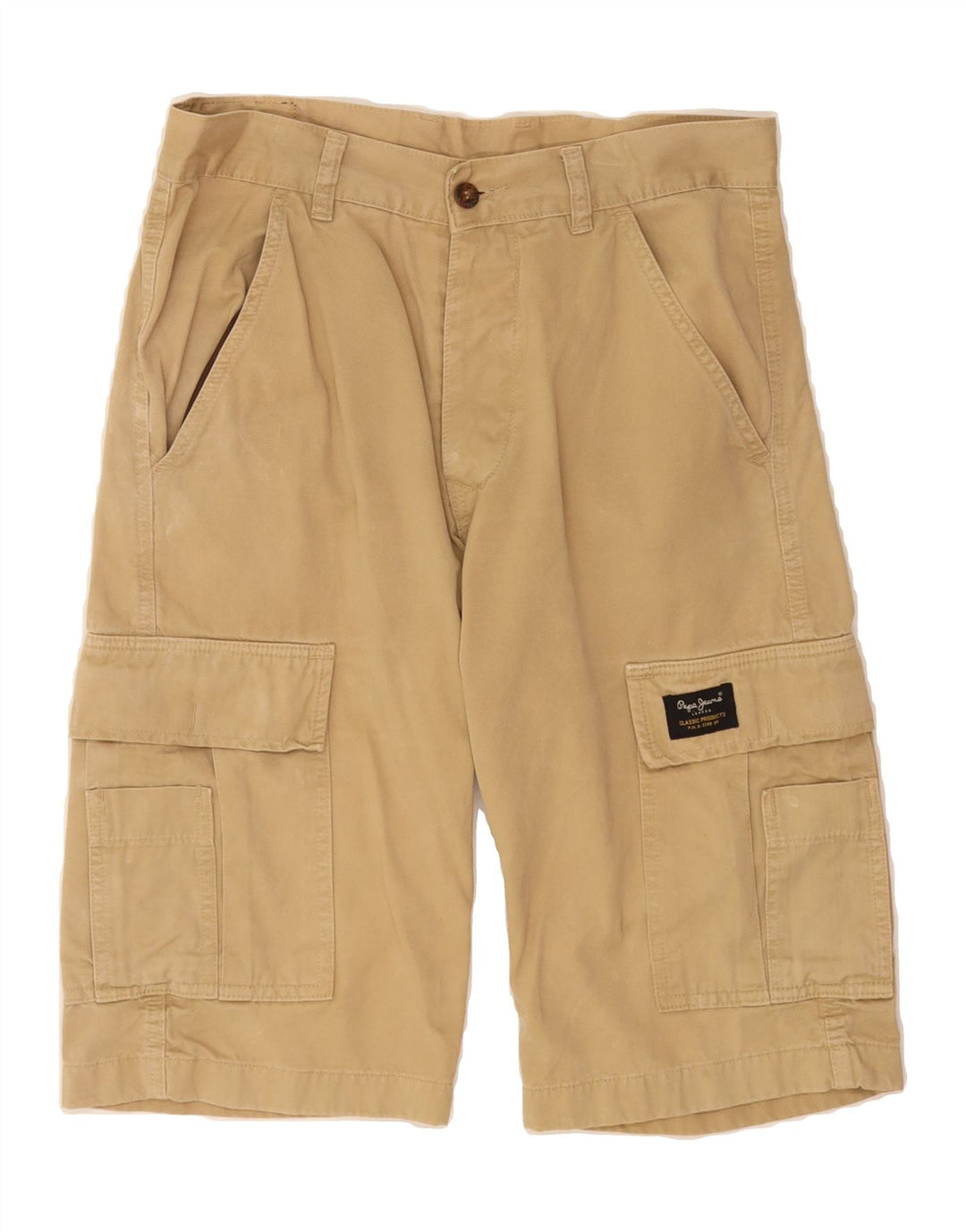 PEPE JEANS Womens Bermuda Cargo Shorts Large W32  Brown Cotton Vintage PEPE Jeans and Second-Hand PEPE Jeans from Messina Hembry 