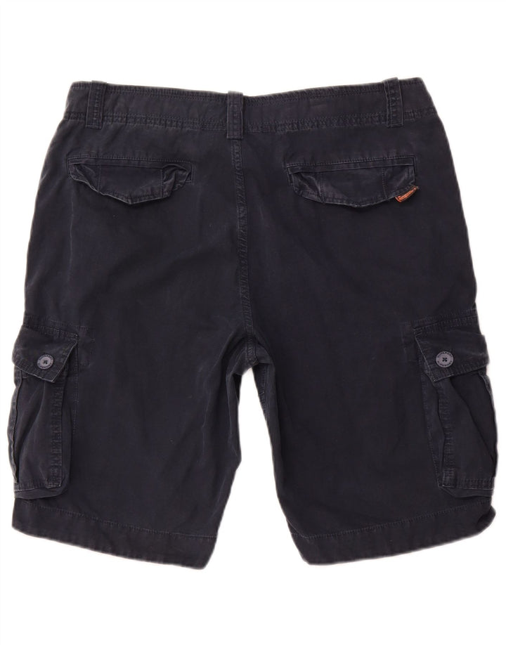 Męskie spodenki cargo SUPERDRY XL W38, granatowe, bawełniane