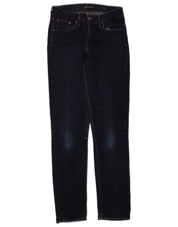 Damskie jeansy Levi's Slim W28 L32 Granatowa bawełna
