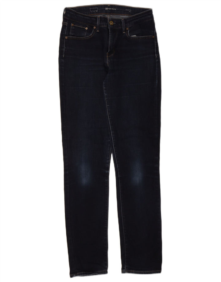 Damskie jeansy Levi's Slim W28 L32 Granatowa bawełna