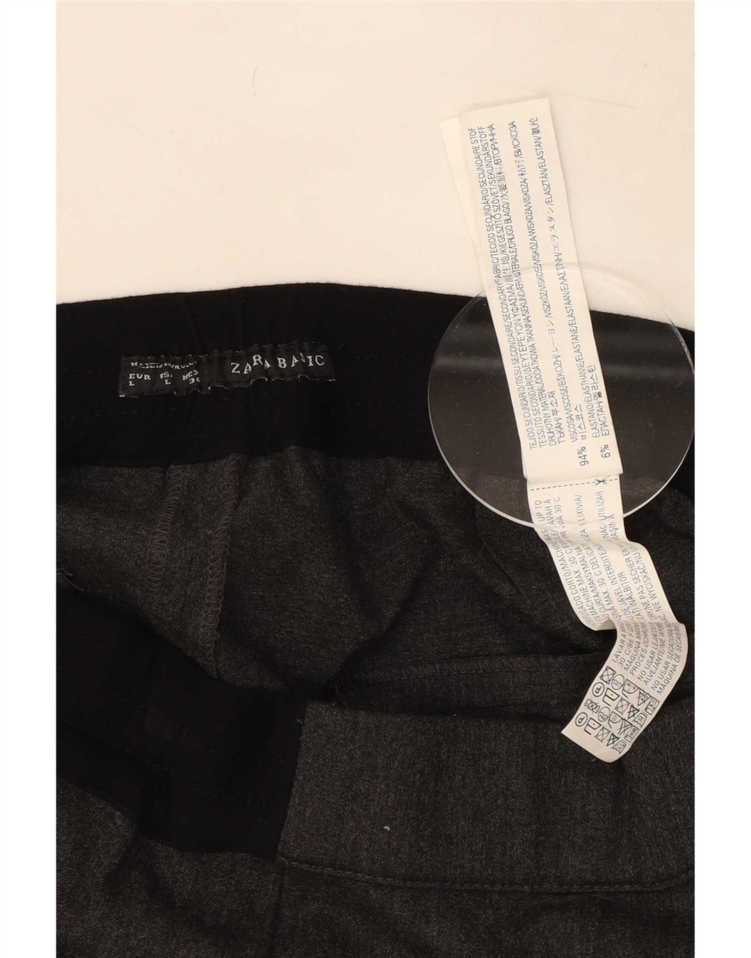 Damskie spodenki codzienne Zara, duże, W30, szara wiskoza