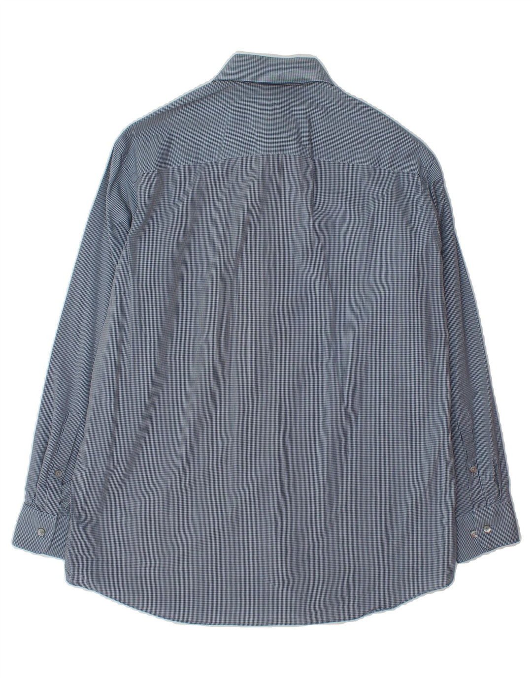 CALVIN KLEIN Mens Regular Fit Shirt Size 16 Large Blue Check Cotton Vintage Calvin Klein and Second-Hand Calvin Klein from Messina Hembry 