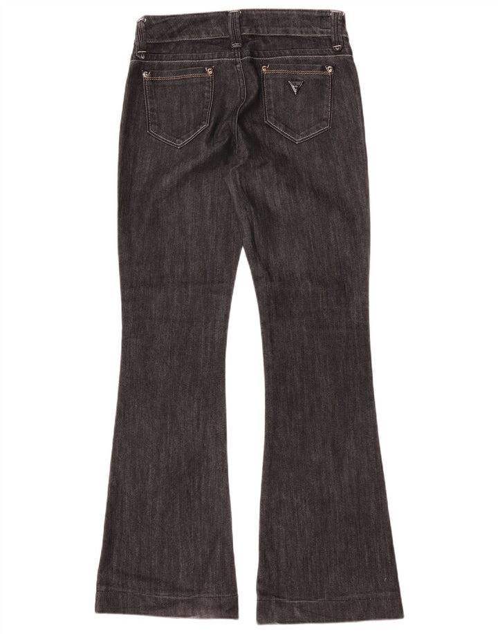 Guess Damskie Rozkloszowane Dżinsy W29 L32 Czarne Bawełniane