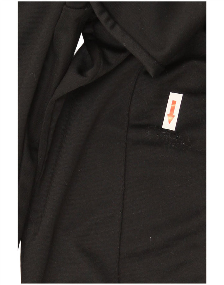 Męskie spodnie dresowe Kappa z grafiką, duże, czarne, poliestrowe