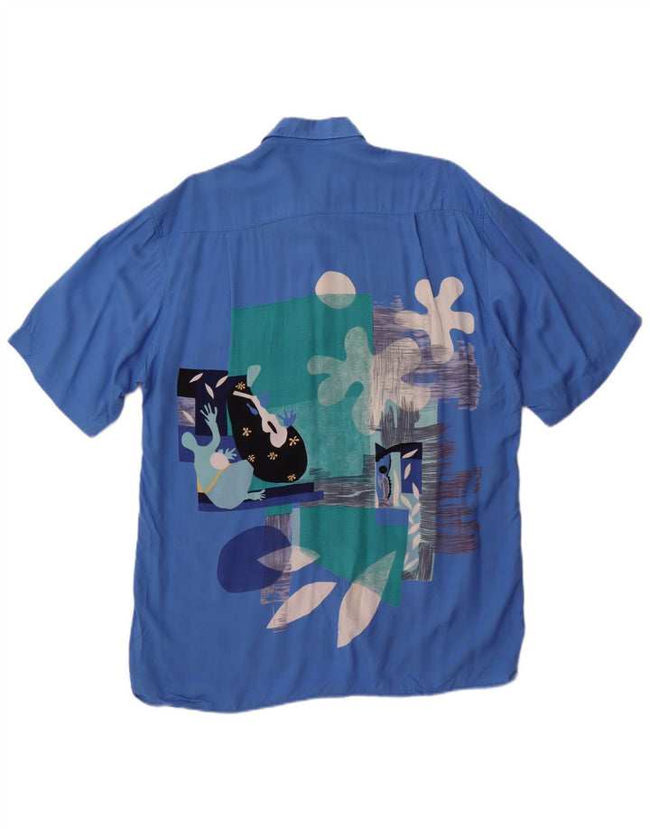 Męska graficzna koszulka z krótkim rękawem Studio Coletti, rozmiar 15 39/40, średni niebieski