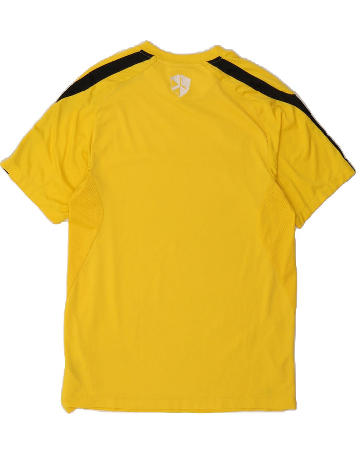 NIKE Mens Dri Fit T-Shirt Top Medium Yellow Colourblock Polyester Vintage Nike and Second-Hand Nike from Messina Hembry 