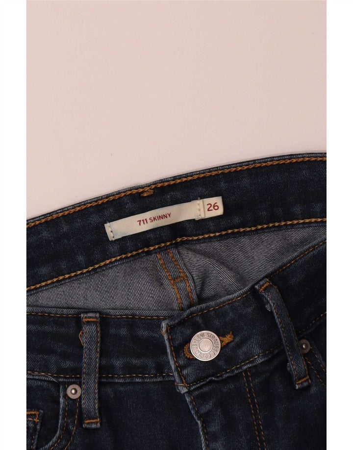 Damskie jeansy Levi's 711 Skinny W26 L27 Granatowe