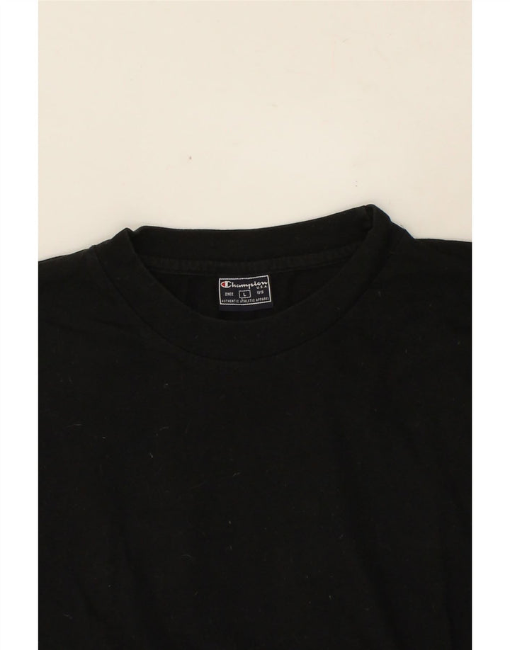 CHAMPION Mens T-Shirt Top Large Black Vintage Champion and Second-Hand Champion from Messina Hembry 