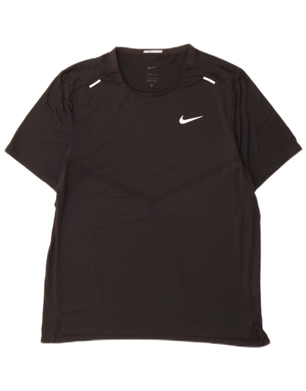 Męski T-shirt Nike Dri Fit, duży, czarny, poliestrowy