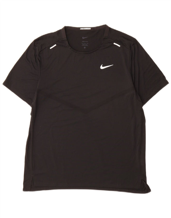 Męski T-shirt Nike Dri Fit, duży, czarny, poliestrowy