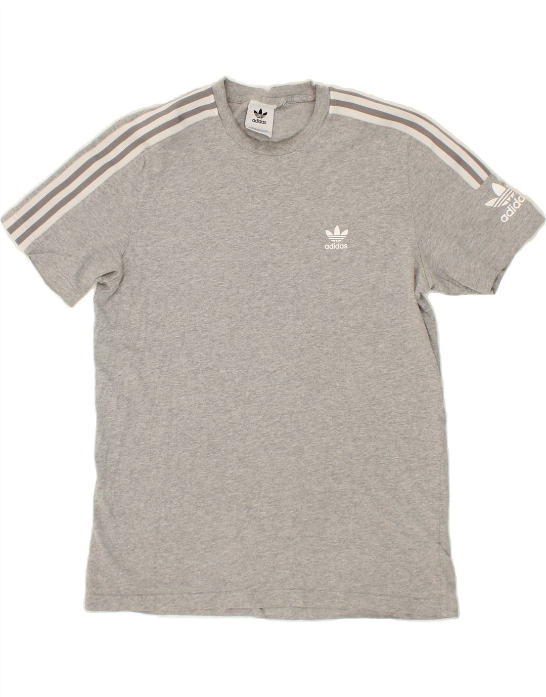 ADIDAS Mens Graphic T-Shirt Top Medium Grey Vintage Adidas and Second-Hand Adidas from Messina Hembry 