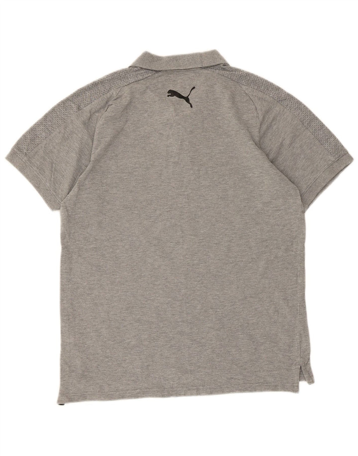 Męska koszulka polo Puma, mała, szara, nakrapiana