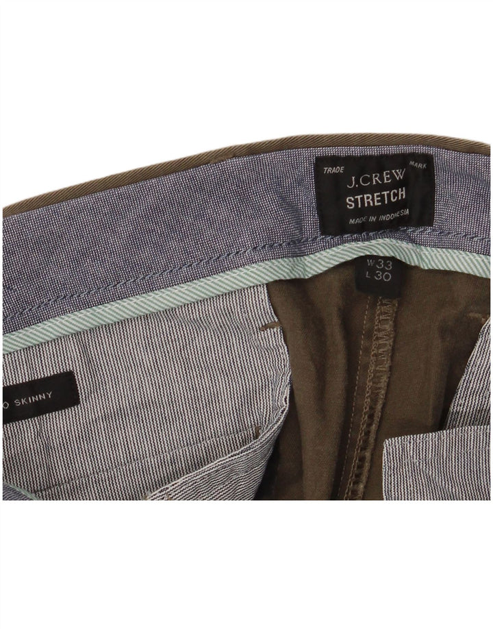 Męskie spodnie chino J. CREW W33 L30, bawełna khaki