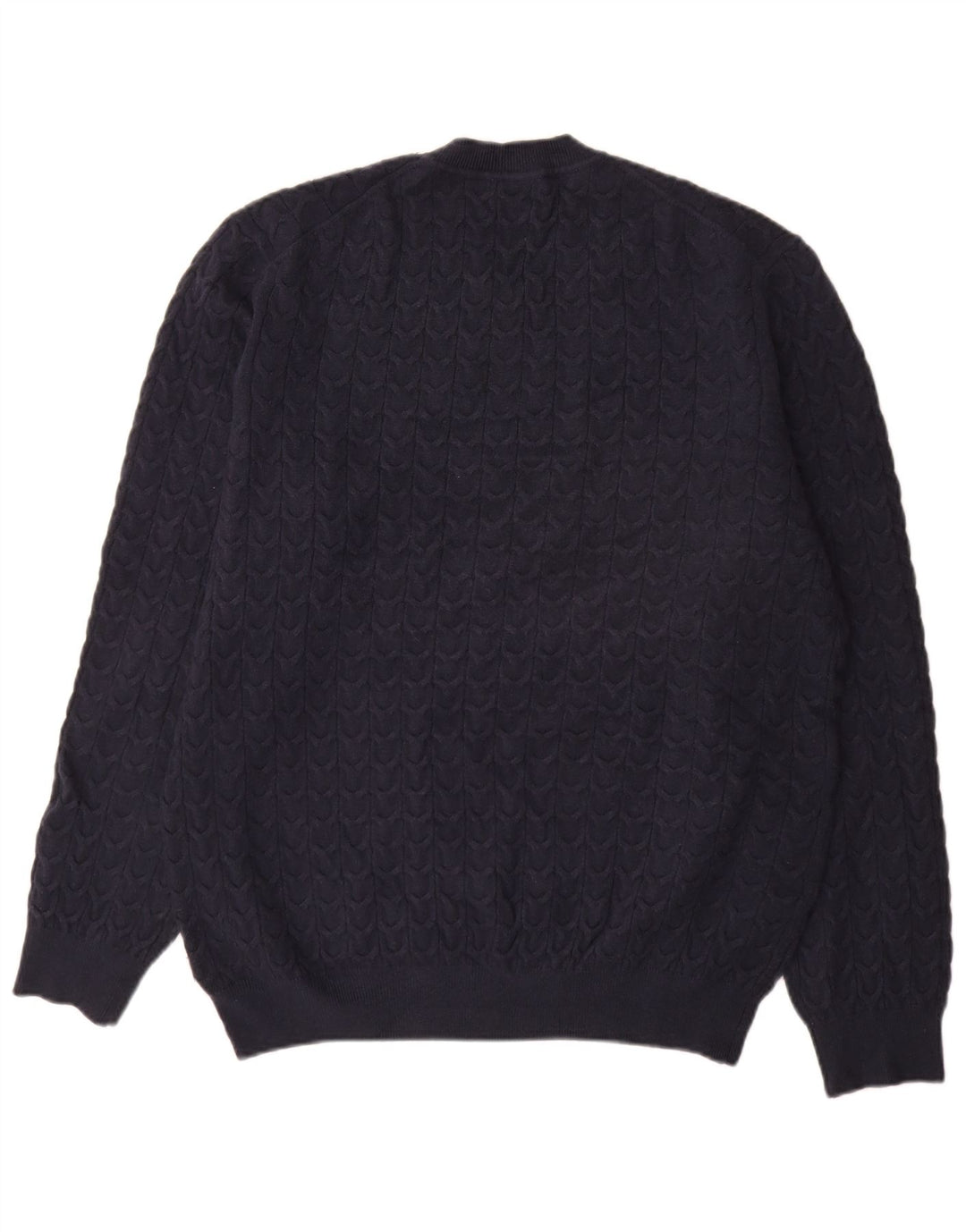 Męski sweter Massimo Dutti z okrągłym dekoltem XL, granatowa wiskoza