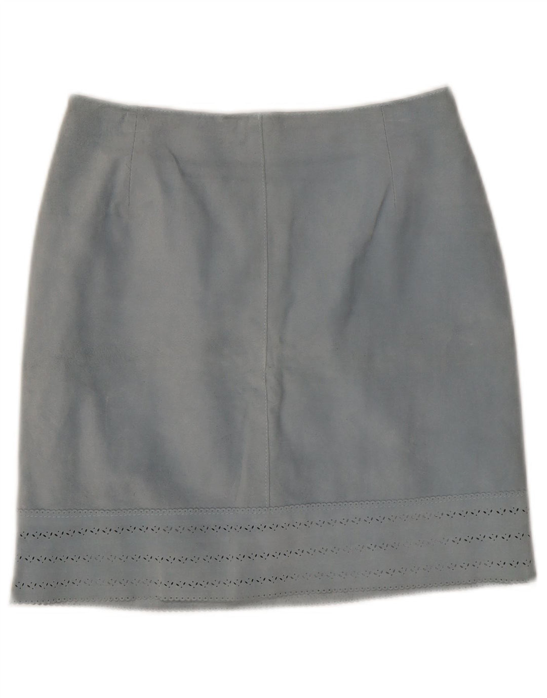 Vintage damska skórzana spódnica IT 42 Medium W27 niebieska skóra