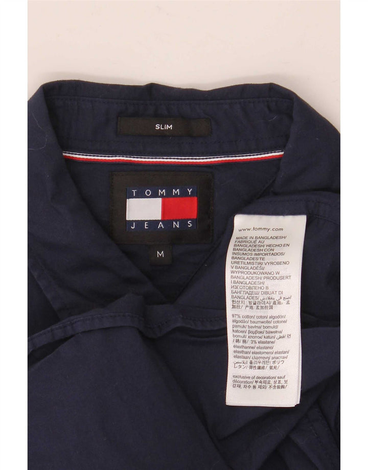 Koszula męska Tommy Hilfiger Slim, średnia, granatowa, bawełniana