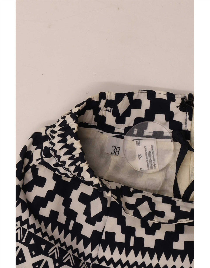 Damska spódnica ołówkowa w stylu vintage EU 38 Medium W30 Czarny geometryczny poliester