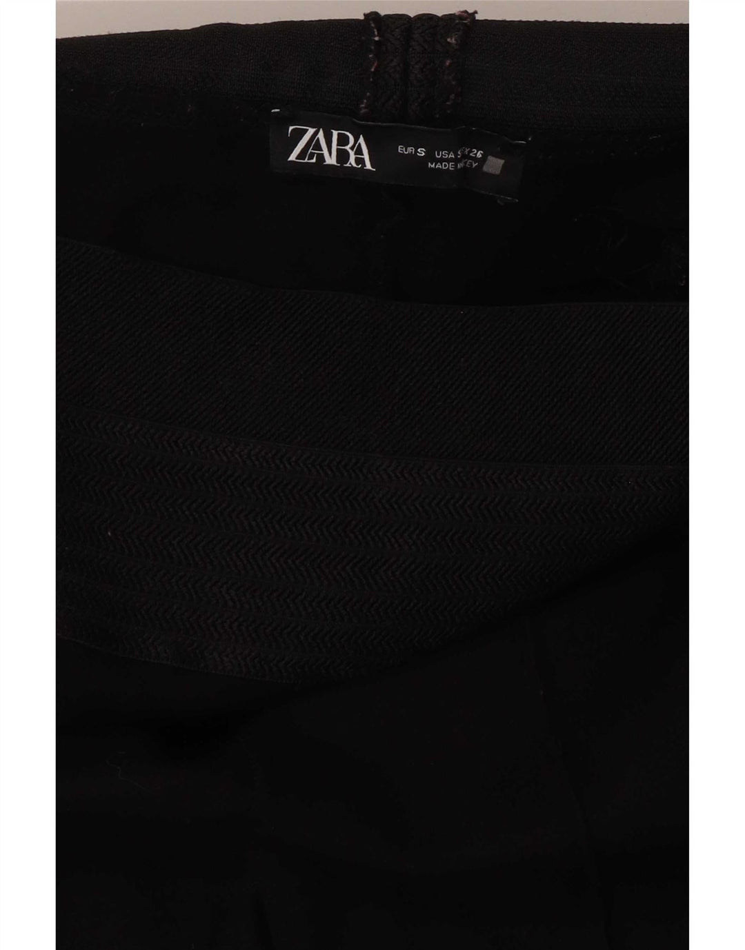 Damskie legginsy Zara Crop UK 8 Small Black w jodełkę