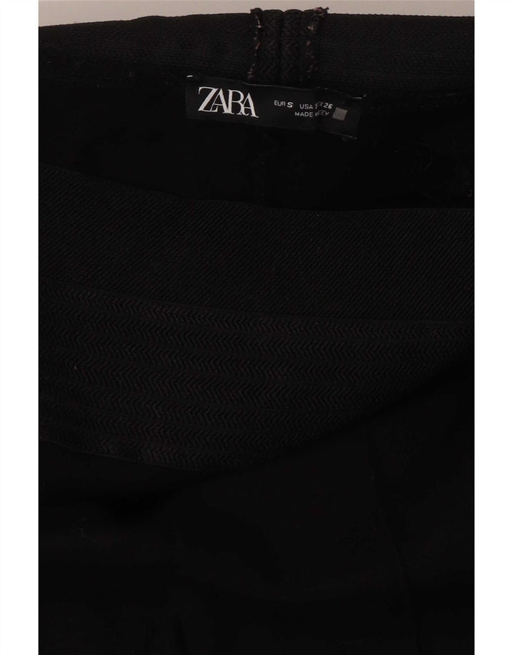 Damskie legginsy Zara Crop UK 8 Small Black w jodełkę