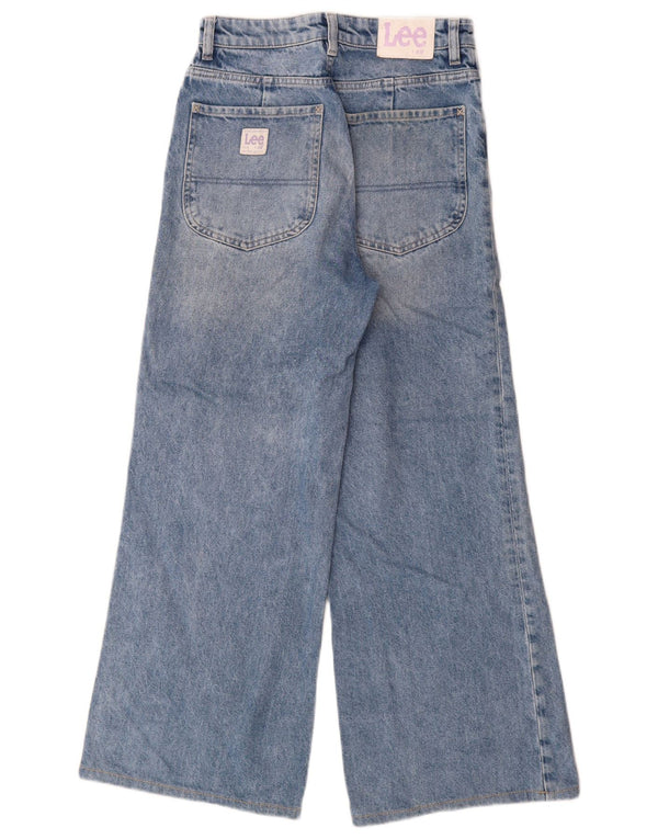 Lee Womens By H&M High Waist Wide Leg Jeans EU 36 Small W26 L29 Blue Cotton