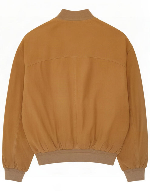 Męska zamszowa kurtka bomber w stylu vintage UK 42 XL Brązowa skórzana Retro