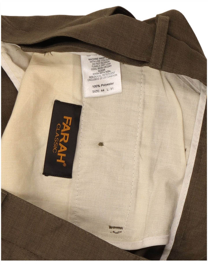 Męskie proste spodnie chino Farah W44 L31 Khaki poliester