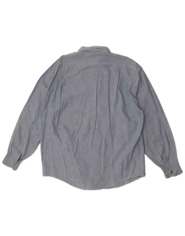 Vintage damska koszula graficzna UK 18 XL niebieska