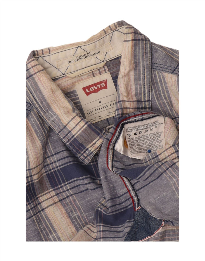 Koszula męska Levi's, bawełniana, w średnią niebieską kratkę