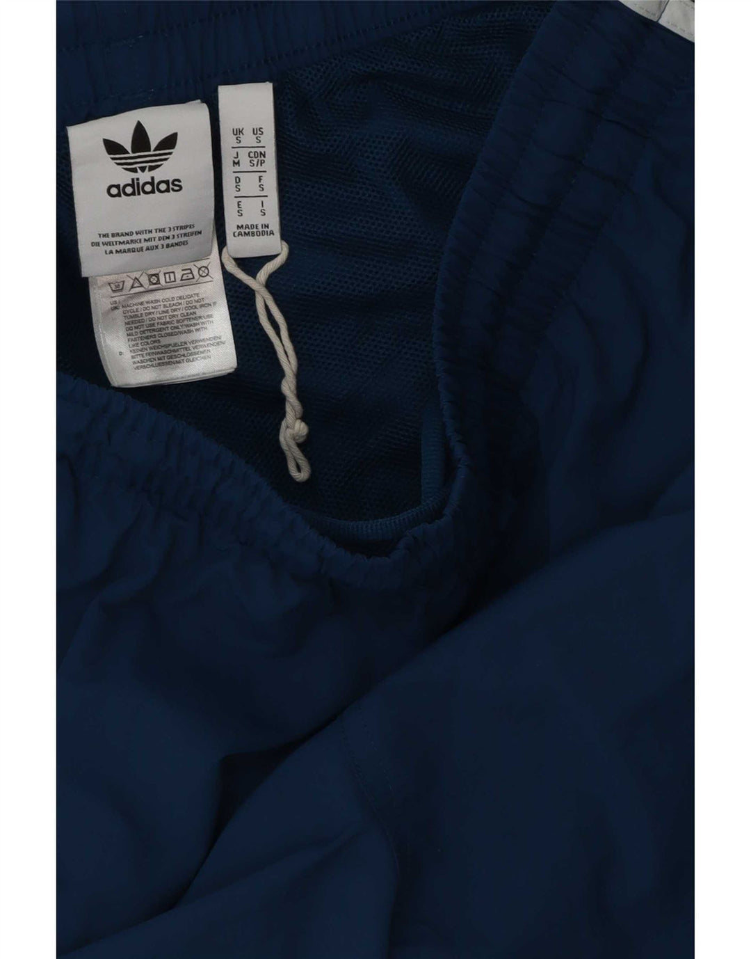 Adidas Męskie Spodenki Sportowe Małe Niebieskie Sportowe Poliester
