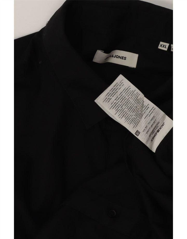 Koszula męska Jack & Jones 2XL Czarna, bawełniana