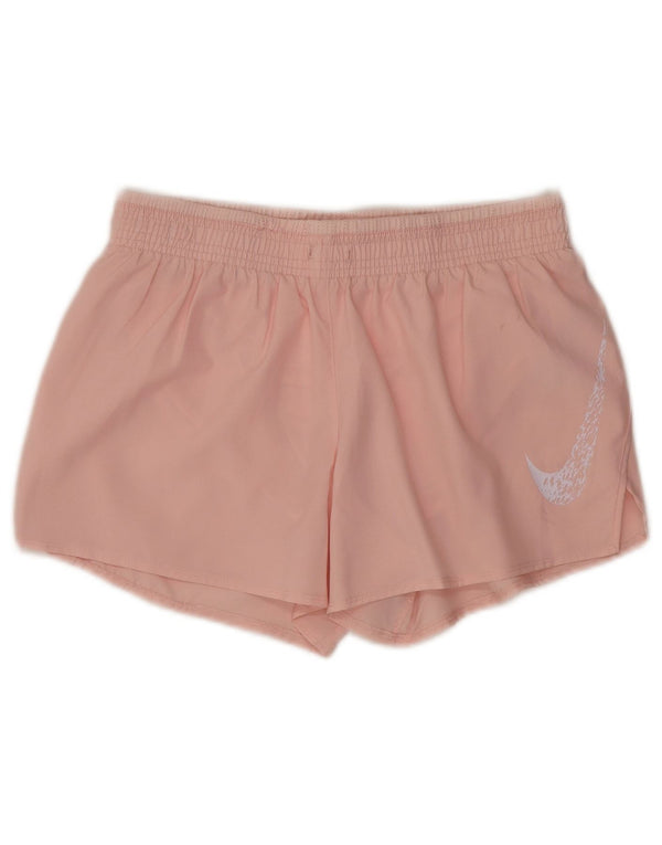 Damskie spodenki sportowe Nike Dri Fit Graphic UK 10, małe, różowe, poliestrowe
