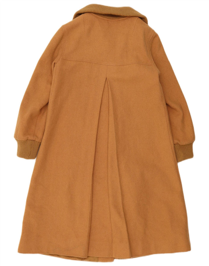 Płaszcz damski w stylu vintage UK 14 Średni beż wełniany
