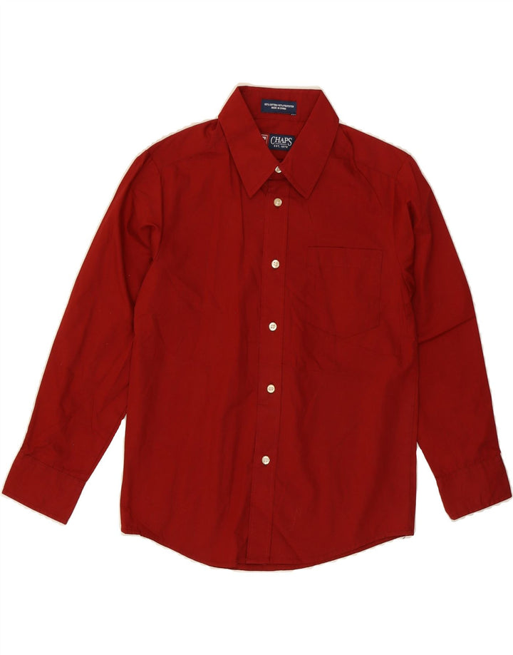 CHAPS Boys Shirt 7-8 Years Red Cotton Vintage Chaps and Second-Hand Chaps from Messina Hembry 