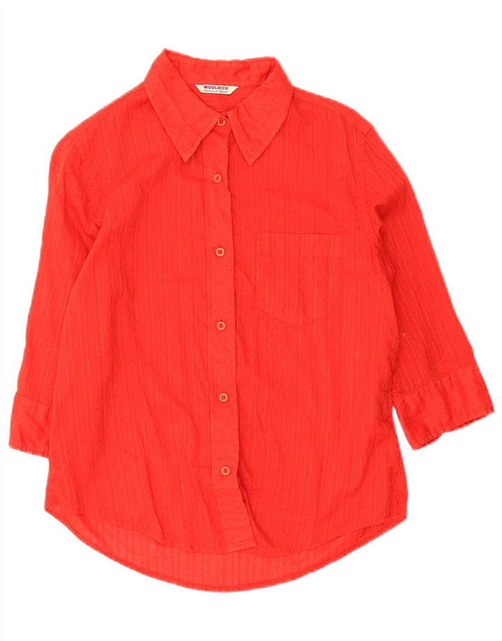 Koszula damska Woolrich z rękawem 3/4 UK 14, średnia czerwona bawełna
