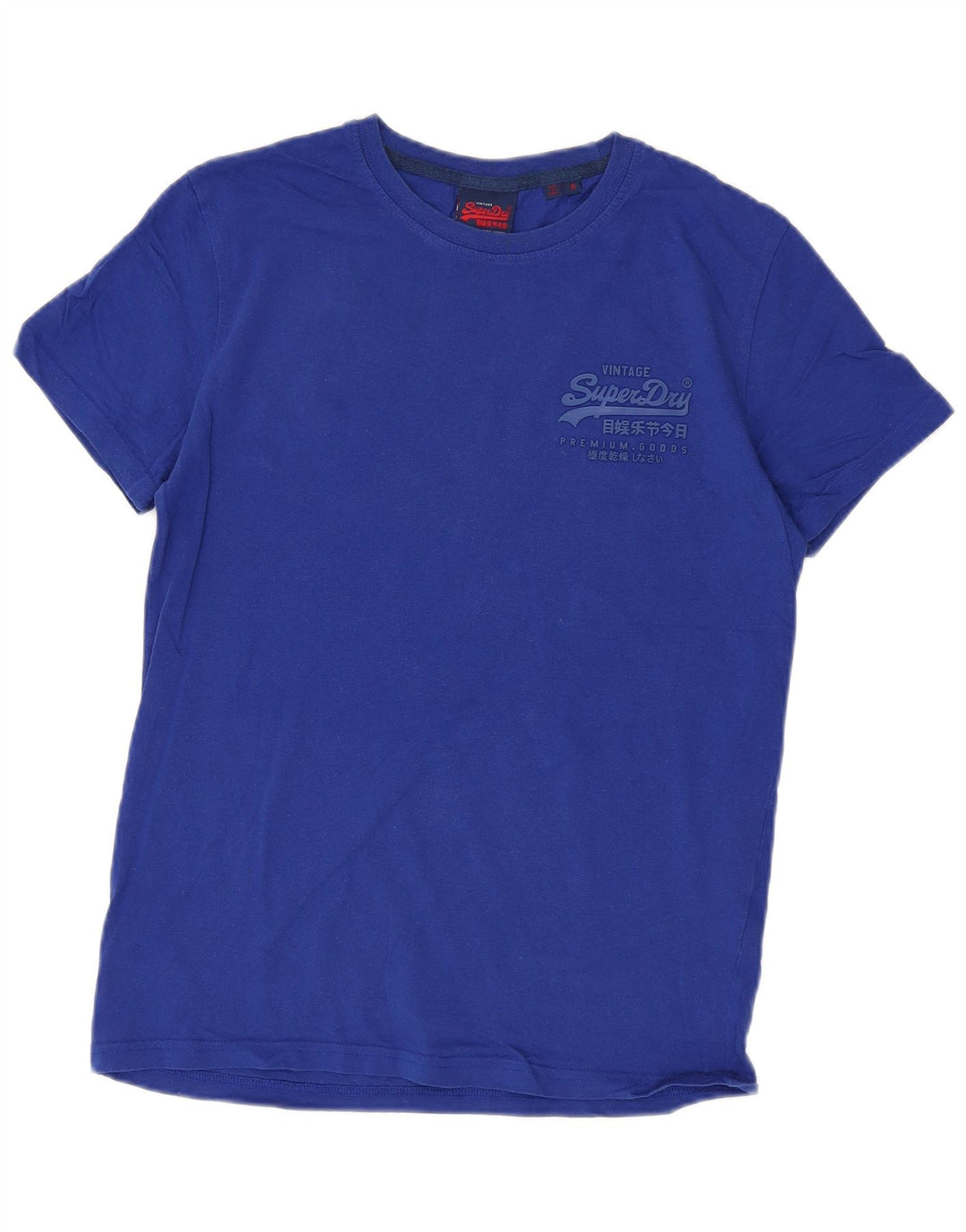 T-shirt męski Superdry, bawełniany, średni niebieski