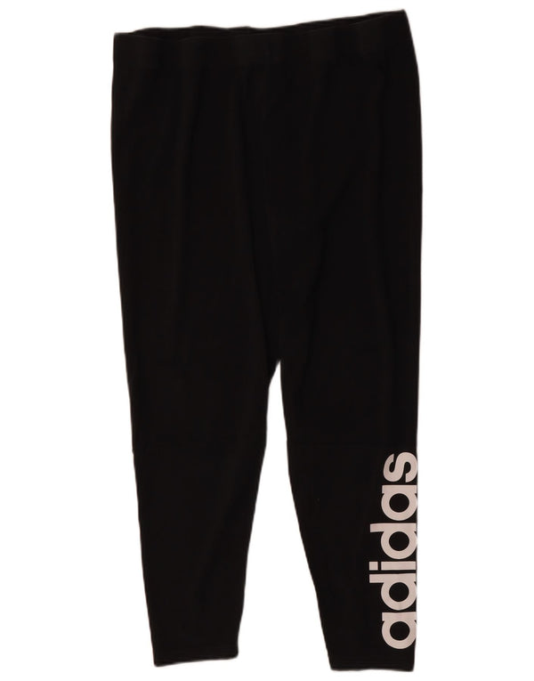 Damskie legginsy ADIDAS Graphic UK 24/26 2XL Czarna bawełna