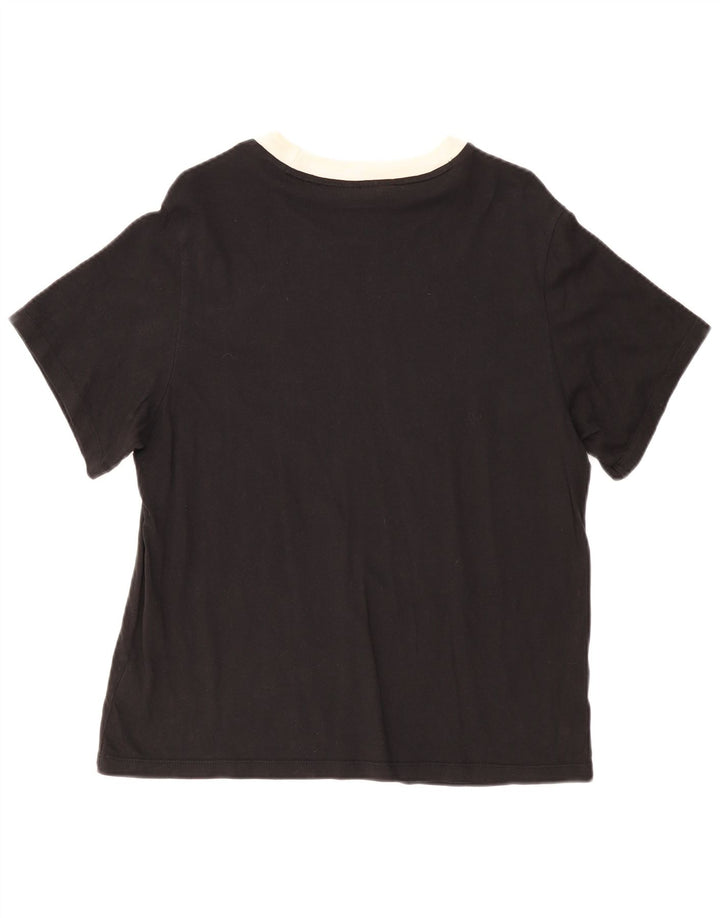 Damska koszulka ADIDAS Top UK 12, średnia czarna bawełna