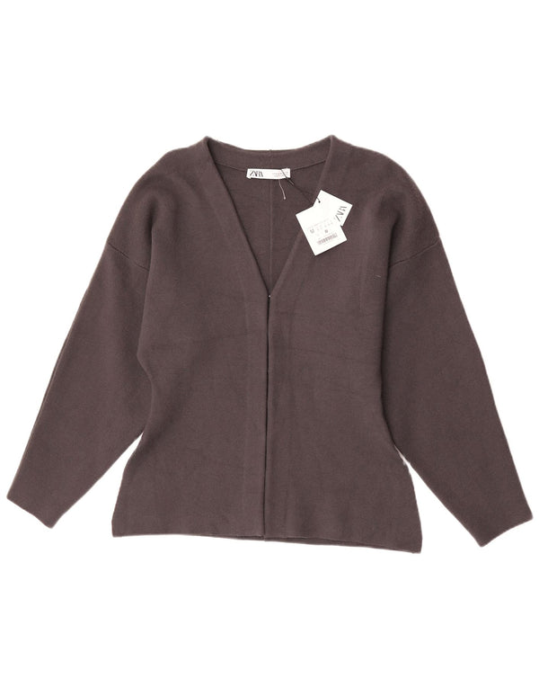 Sweter damski Zara Cardigan UK 12 Średni szary wiskoza