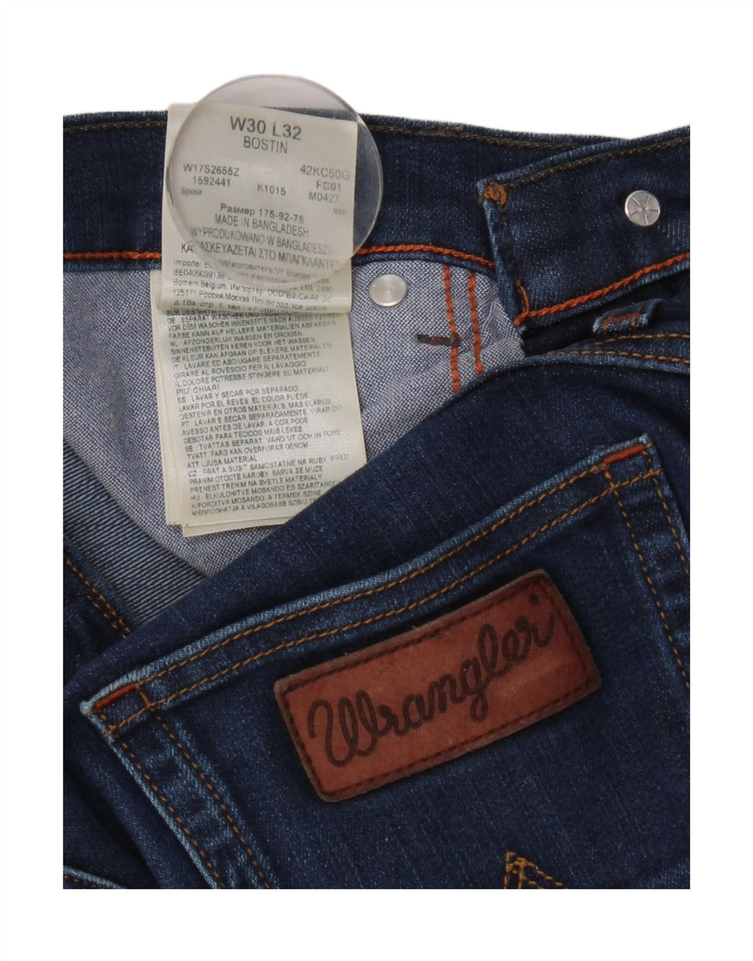 Wrangler Damskie Bostin Slim Jeans W30 L32 Niebieskie bawełniane